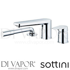 Sottini Turano Single Lever Three Hole Bath Shower Mixer with Spout Spare Parts A6627AA GEN1
