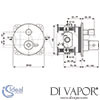 Ideal Standard CeraPlus 2 Concealed Bath Shower Mixer Dimensions