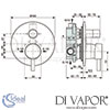 Ideal Standard Ceraline Built-In Bath Shower Mixer Dimensions