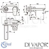 Ideal Standard Ceraflex Built-In Basin Mixer Dimensions