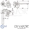 Ideal Standard Connect Air Concept Air Chrome Wall Mounted Basin Mixer Dimensions