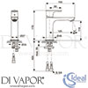 Ideal Standard A7015A2 Mixer Spare Diagram