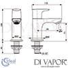Ideal Standard Connect Air Concept Air Brushed Gold Slim Pillar Tap Dimensions