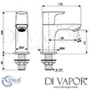 Ideal Standard Connect Air Concept Air Chrome Slim Pillar Tap Dimensions