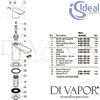 Ideal Standard Connect Air Concept Air Silver Storm Slim Pillar Tap Spares