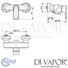 Ideal Standard Connect Air Concept Air Exposed Grey Shower Mixer Dimensions