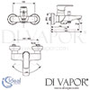 Ideal Standard Connect Air Concept Air Exposed Brushed Gold Bath Shower Mixer Dimensions