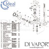 Ideal Standard Connect Air Concept Air Exposed Magnetic Grey Bath Shower Mixer Spares