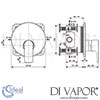 Ideal Standard Connect Air Concept Air Built-In Brushed Gold Mixer Dimensions