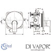 Ideal Standard Connect Air Concept Air Built-In Silver Storm Shower Mixer Dimensions