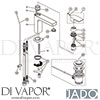 Jado A7102AA Mixer Spare Tech Diagram