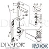 Jado A7103AA Mixer Spare Diagram