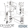 Jado A7108AA Mixer Spare Tech Diagram