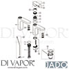 Jado A7109AA Mixer Spare Tech Diagram