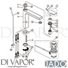 Jado A7114AA Mixer Spare Tech Diagram