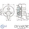 Ideal Standard Alpha Built-In Bath Shower Mixer Dimensions