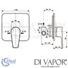 Ideal Standard Cerafine D Built-In Chrome Shower Mixer Dimensions