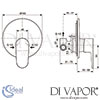 Ideal Standard Cerafine O Chrome Built-In Shower Mixer Dimensions