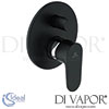 Ideal Standard Cerafine O Matt Black Chrome Built-In Bath Shower Mixer Spare Parts