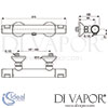 Ideal Standard Ceratherm T25 Exposed Shower Mixer Dimensions