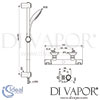 Ideal Standard Ceratherm T25 Shower Mixer Dimensions