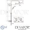 Ideal Standard Ceratherm T25 Shower System Exposed Thermostatic Mixer Dimensions