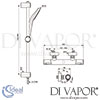 Ideal Standard Ceratherm T50 Thermostatic Bar Shower Mixer Dimensions