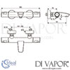 Ideal Standard Ceratherm T50 Exposed Bath Shower Mixer Dimensions