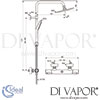 Ideal Standard Ceratherm T50 Surface Mounted Shower System Dimensions