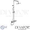 Ideal Standard Ceratherm T50 Shower System Exposed Mixer Wrap Over Shelf Spare Parts