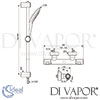 Ideal Standard Ceratherm T100 Thermostatic Bar Shower Mixer Dimensions