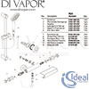 Ideal Standard Ceratherm T100 Thermostatic Bar Shower Mixer Spares