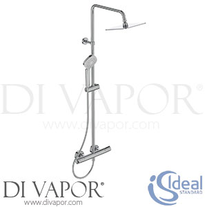 Ideal Standard A7242AA Ceratherm T100 Dual Shower Mixer With Fixed Head and Evo Diamond Shower Kit Spare Parts