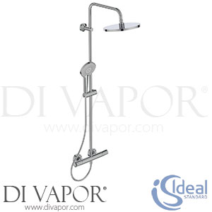 Ideal Standard A7243AA Ceratherm T100 Dual Shower Mixer With Fixed Head and Evo Jet Round Shower Kit Spare Parts