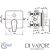 Ideal Standard Cerafine D Built-In Bath Shower Mixer Dimensions