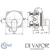 Ideal Standard Cerafine O Built-In Shower Mixer Dimensions