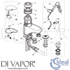 Ideal Standard A7760AA Mixer Spare Tech Diagram