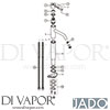Jado A9009AA Mixer Spare Tech Diagram