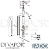 Jado A9010AA Mixer Spare Tech Diagram