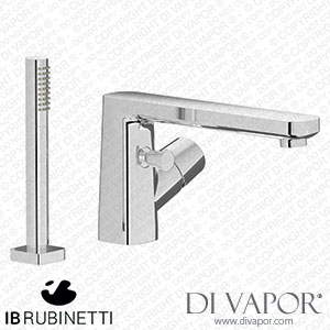 IB Rubinetti AA740CC Taaac Two Holes Deck Mounted Bath Filler Mixer and Shower Kit Spare Parts