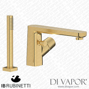 IB Rubinetti AA740OS Taaac Two Holes Deck Mounted Bath Filler Mixer and Shower Kit Spare Parts