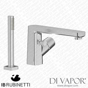 IB Rubinetti AA740SS Taaac Two Holes Deck Mounted Bath Filler Mixer and Shower Kit Spare Parts
