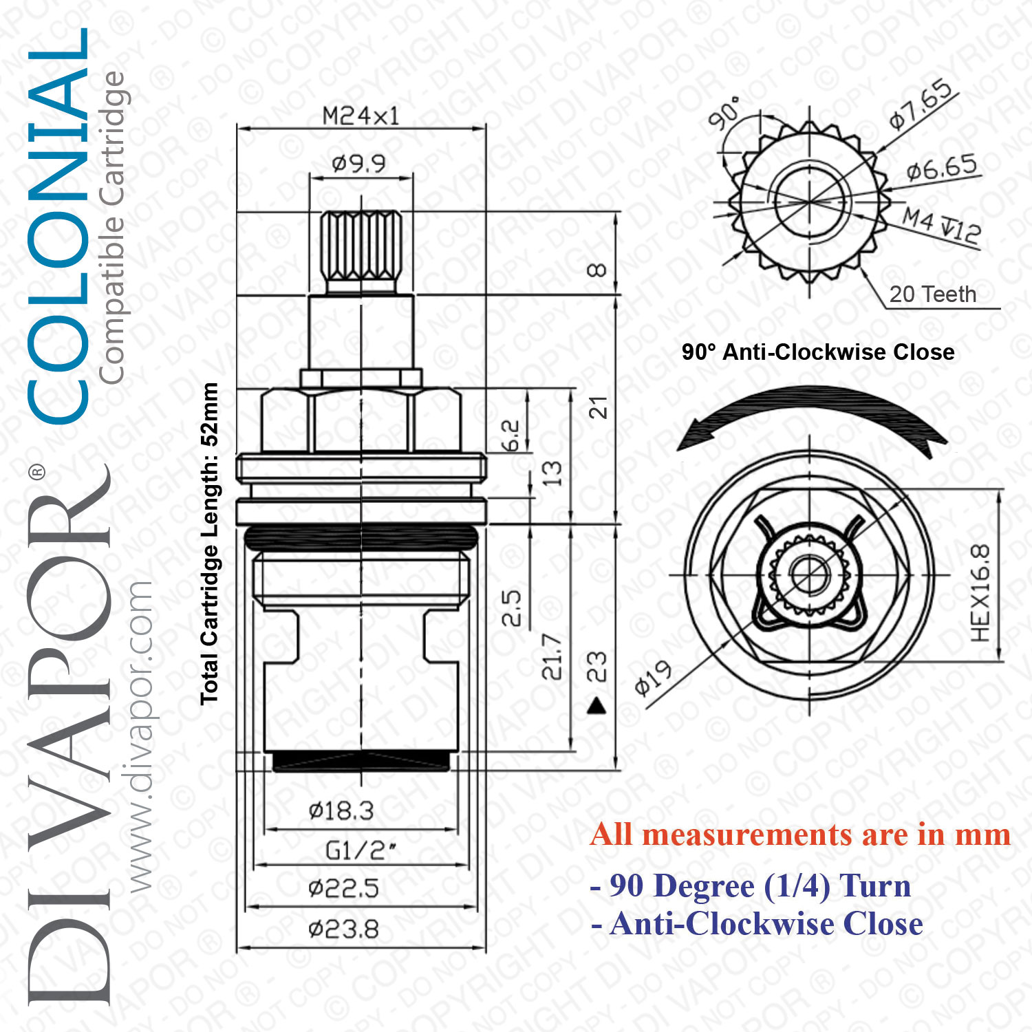 Astracast Monobloc Mixer Tap Cartridge 47mm C2011 dual ceramic disk tap Astracast IKEA 