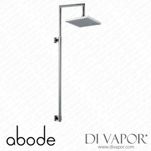 Abode AB2312 Square Exposed Rigid Riser with 200mm Square Showerhead in Chrome Spare Parts