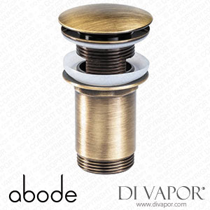 Abode AB2732 Basin Clicker Waste - Slotted in Antique Brass Spare Parts
