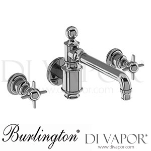 Burlington ABL16C Arcade 3 Hole Basin Mixer Wall Mounted Tap without Pop-up Waste Spare Parts