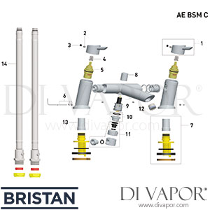 Bristan AE BSM C Acute Bath Shower Mixer Spare Parts
