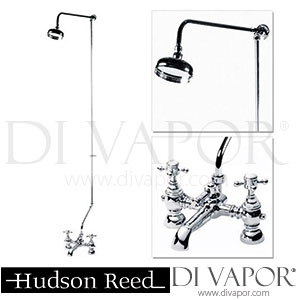 Ultra Traditional Edwardian York Bath Shower Mixer & Rigid Riser Kit (Chrome Plated) - TED304 / AK305 Spare Parts