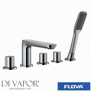 Flova AL5HBSM Allore 5-Hole Deck Mounted Bath and Shower Mixer with Shower Set Spare Parts