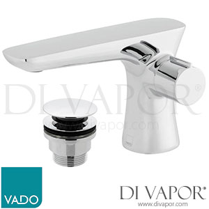 VADO ALT-100/CC-C/P Altitude Progressive Mono Basin Mixer Deck Mounted with Clic-clac Waste Spare Parts